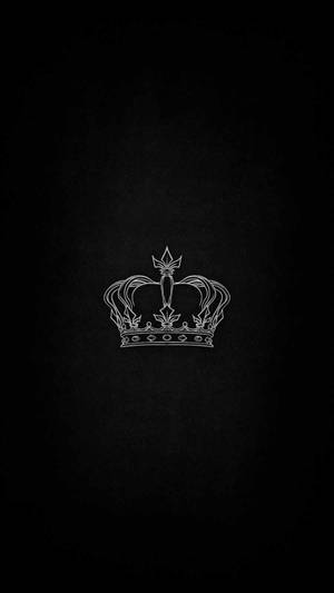 Minimalist Black King Crown Wallpaper