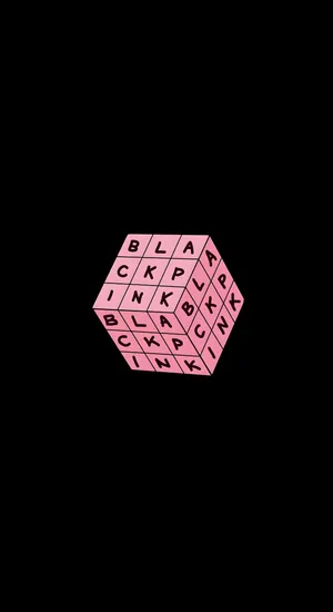 Minimalist Blackpink Cube Design Wallpaper
