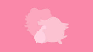 Minimalist Blissey Evolution Silhouettes Wallpaper