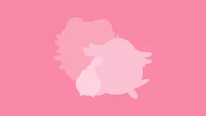 Minimalist Blissey Evolution Silhouettes Wallpaper