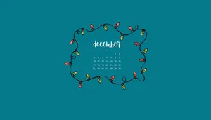 Minimalist Blue December Calendar Wallpaper