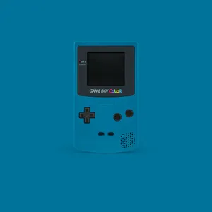 Minimalist Blue Game Boy Color Wallpaper