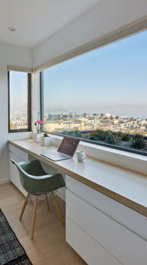 Minimalist Blue Geometric Wallpaper Wallpaper