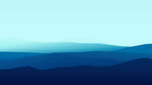 Minimalist_ Blue_ Mountain_ Landscape Wallpaper