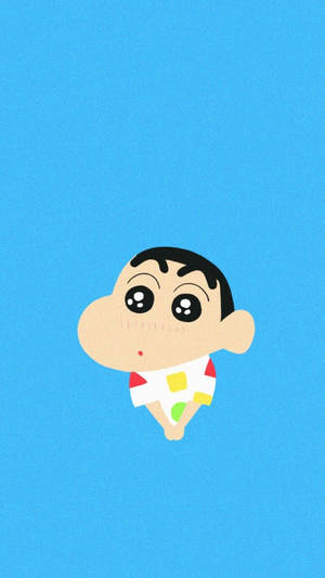 Minimalist Blushing Shinchan Aesthetic Wallpaper