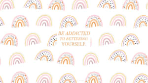 Minimalist Boho Rainbow Pattern Desktop Wallpaper Wallpaper