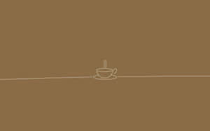 Minimalist Brown Aesthetic Coffee Cup Wallpaper