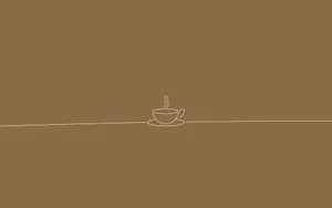 Minimalist Brown Aesthetic Coffee Cup Wallpaper