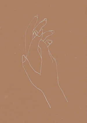 Minimalist Brown Aesthetic Hand Holding Wallpaper