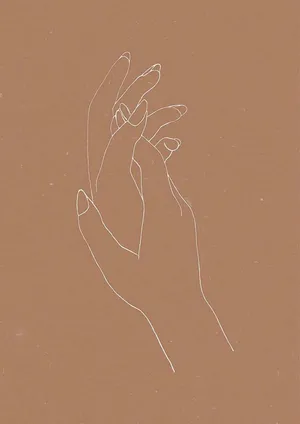 Minimalist Brown Aesthetic Hand Holding Wallpaper