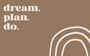 Minimalist Brown Aesthetic Motivation Wallpaper