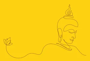 Minimalist Buddha Artwork Wallpaper