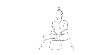 Minimalist Buddha Line Art.jpg Wallpaper