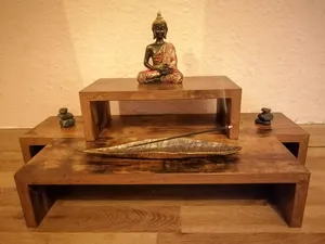 Minimalist Buddhist Altar Setup Wallpaper