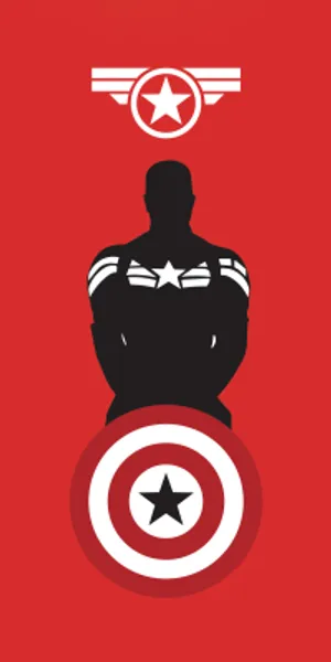 Minimalist Captain America Android Wallpaper