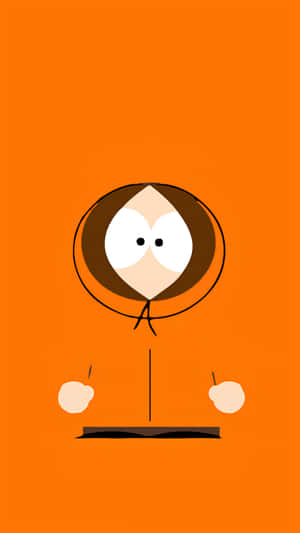 Minimalist Character Artwork Orange Background Wallpaper