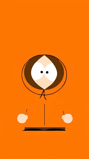 Minimalist Character Artwork Orange Background Wallpaper