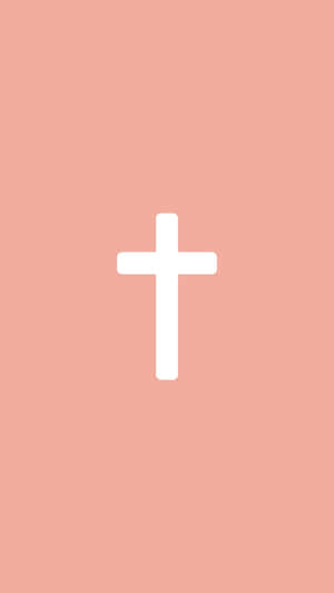 Minimalist Christian Cross Pastel Background Wallpaper