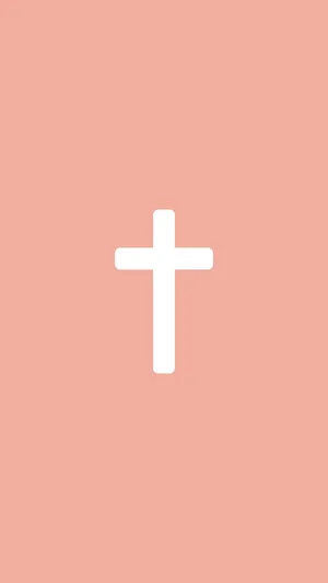 Minimalist Christian Cross Pastel Background Wallpaper