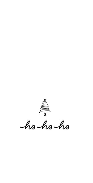 Minimalist Christmas Ho Ho Ho Wallpaper