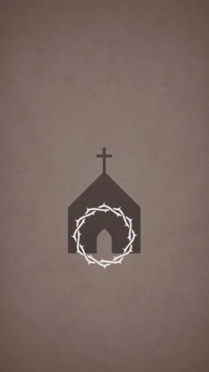 Minimalist_ Church_and_ Thorns Wallpaper