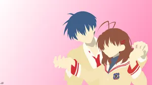 Minimalist Clannad Couple Wallpaper