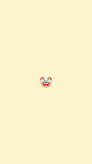 Minimalist Clown Face Illustration Wallpaper