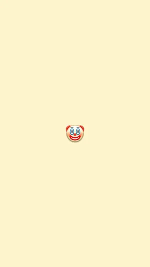 Minimalist Clown Face Illustration Wallpaper