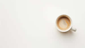 Minimalist Coffee Cup Top View Wallpaper