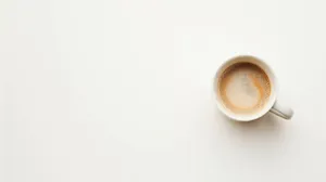 Minimalist Coffee Cup Top View Wallpaper