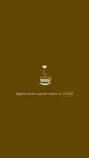 Minimalist Coffee Love Wallpaper Wallpaper