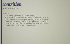 Minimalist Contrition Dictionary Meaning Wallpaper