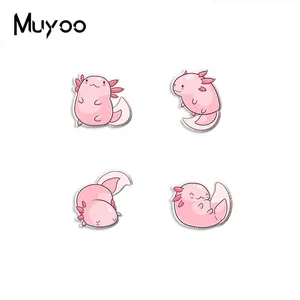 Minimalist Cute Axolotl Animals Graphic Art Wallpaper