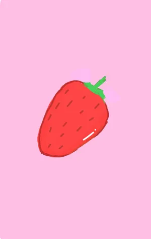 Minimalist Cute Fruit Strawberry Wallpaper