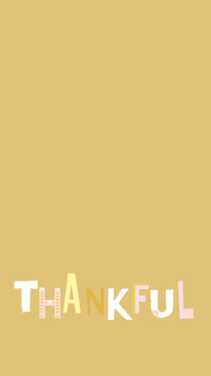 Minimalist Cute Thankful Poster Wallpaper