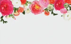 Minimalist Design Of Floral Desktop Wallpaper