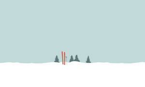 Minimalist Desktop In Snow Wallpaper