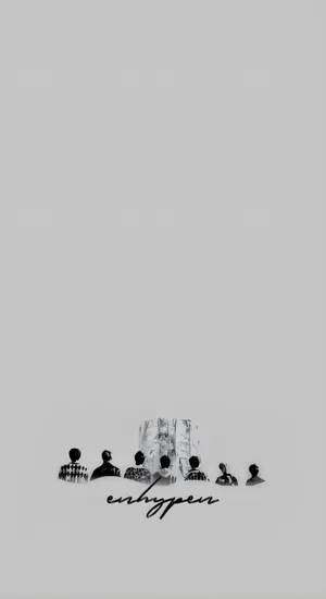 Minimalist Enhypen Silhouette Art Wallpaper