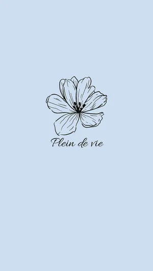 Minimalist_ Flower_ Plein_de_ Vie_ Artwork Wallpaper
