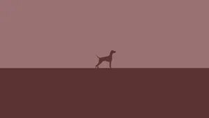 Minimalist Fox In The Forest Wallpaper