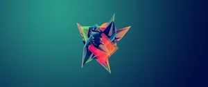 Minimalist Fullscreen Wallpaper With Colorful 3d Shapes Wallpaper