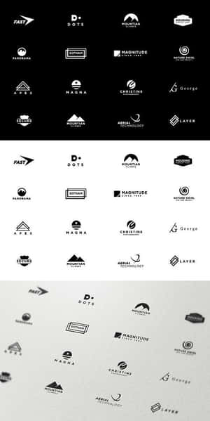 Minimalist Geometric Logo Design Wallpaper