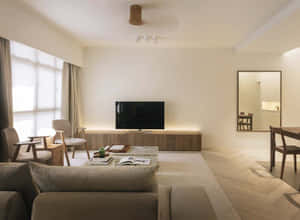 Minimalist Geometric Shapes In Nature Wallpaper