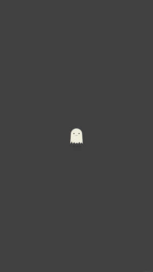 Minimalist_ Ghost_on_ Dark_ Background Wallpaper