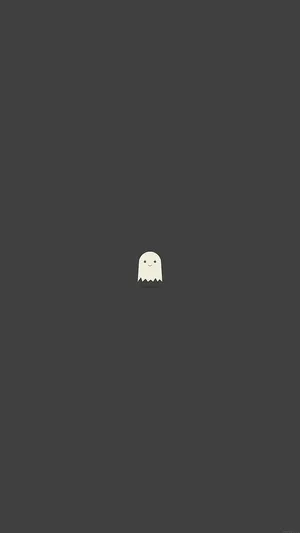Minimalist_ Ghost_on_ Dark_ Background Wallpaper