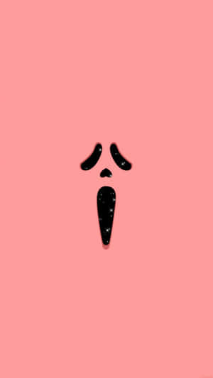 Minimalist_ Ghostface_ Pink_ Background Wallpaper