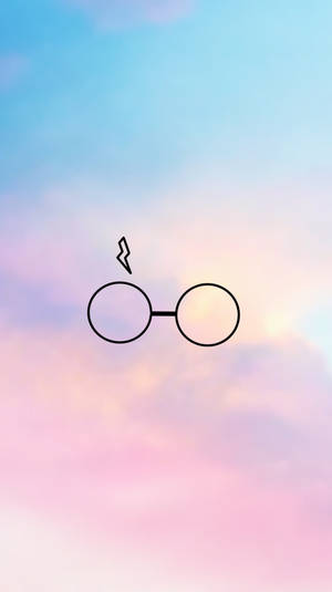 Minimalist Glasses Blue Pink Picsart Wallpaper