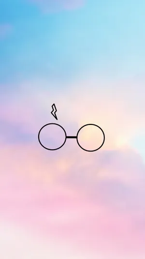 Minimalist Glasses Blue Pink Picsart Wallpaper