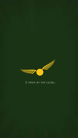 Minimalist Golden Snitch Harry Potter Wallpaper