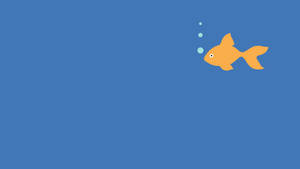 Minimalist Goldfish Artwork Wallpaper